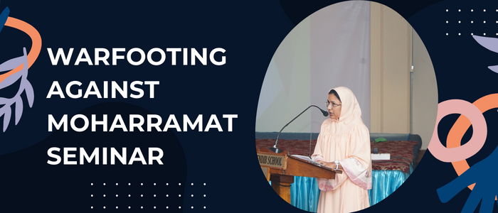 Warfooting Against Moharammaat Seminar