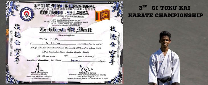 3rd GI TOKU KAI International Karate Championship 2025